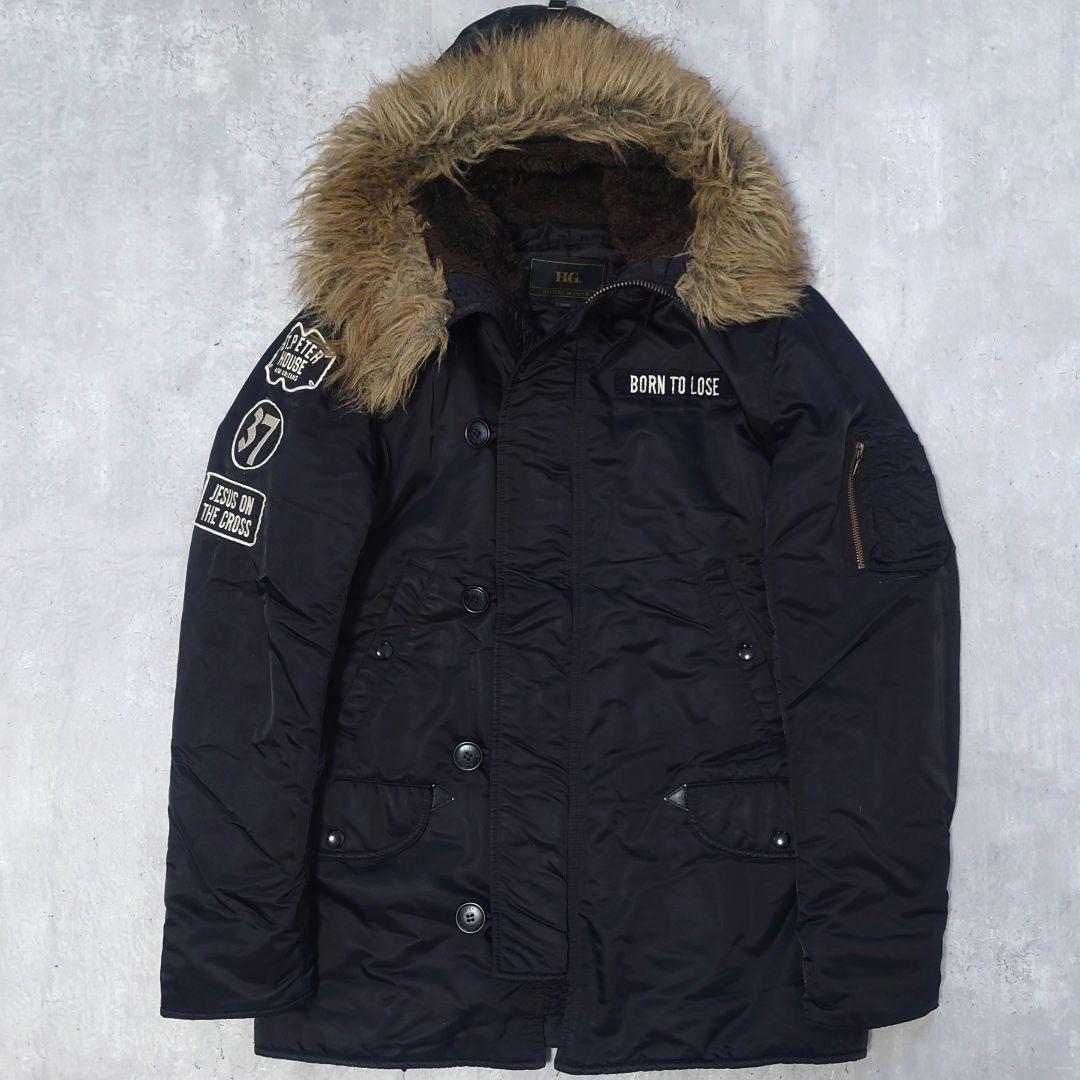 HYSTERIC GLAMOUR N-3B プリマロフト ワッペン 黒 L