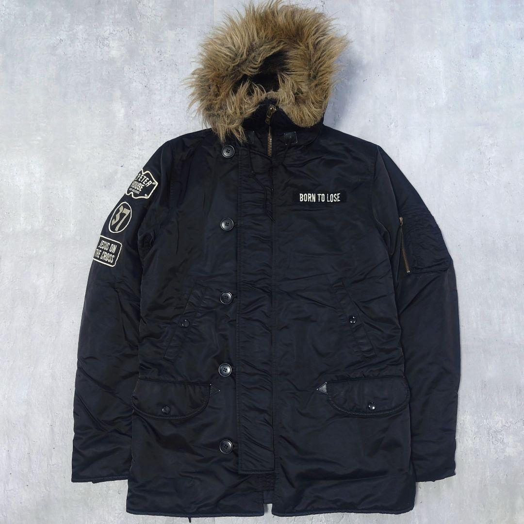 HYSTERIC GLAMOUR N-3B プリマロフト ワッペン 黒 L