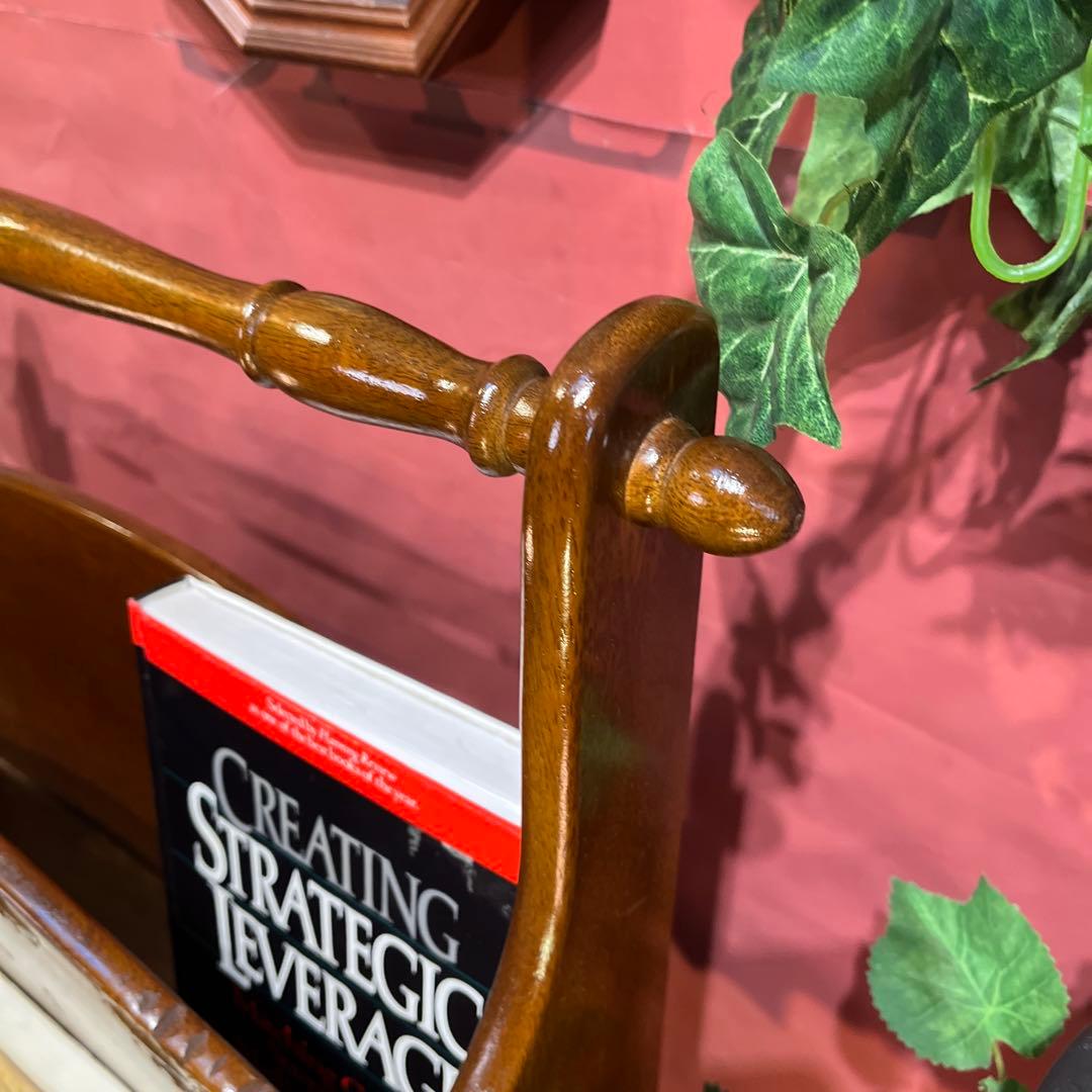 希少　美品　アンティークPT 吉川 葡萄園 カービング２段ラック棚