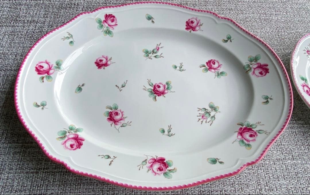 リチャードジノリ　アンティックローズ オーバル　プレート　大皿　34cm