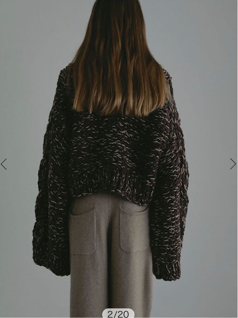 【新品未使用タグ付き】ハンドニットケーブルプルオーバー etretokyo