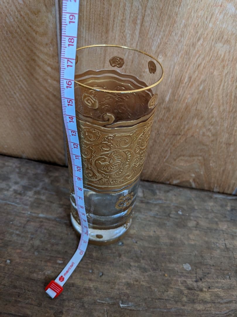 純金 ベネティアングラス　ベネチアングラス　硝子　タンブラー　S7