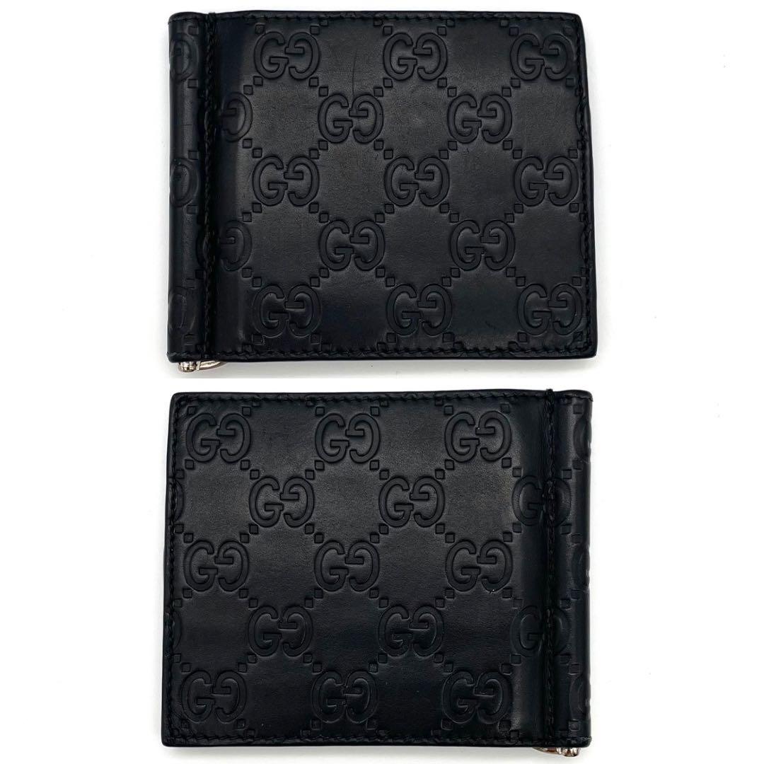 【たってん 様】GUCCI グッチ　シマ　マネークリップ　レザー　170580