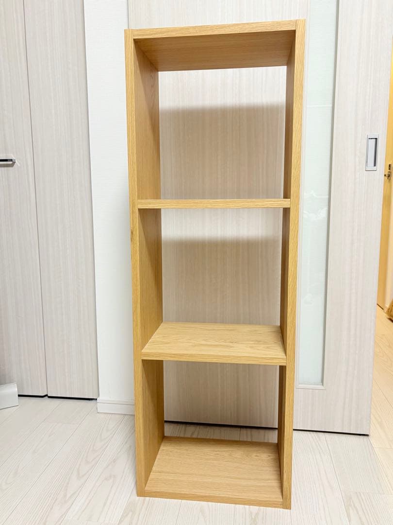 無印良品スタッキングシェルフ 3段 オーク材