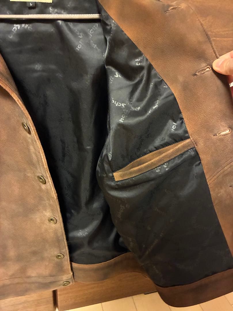 schott ニュービー　スエードジャケット　レザー