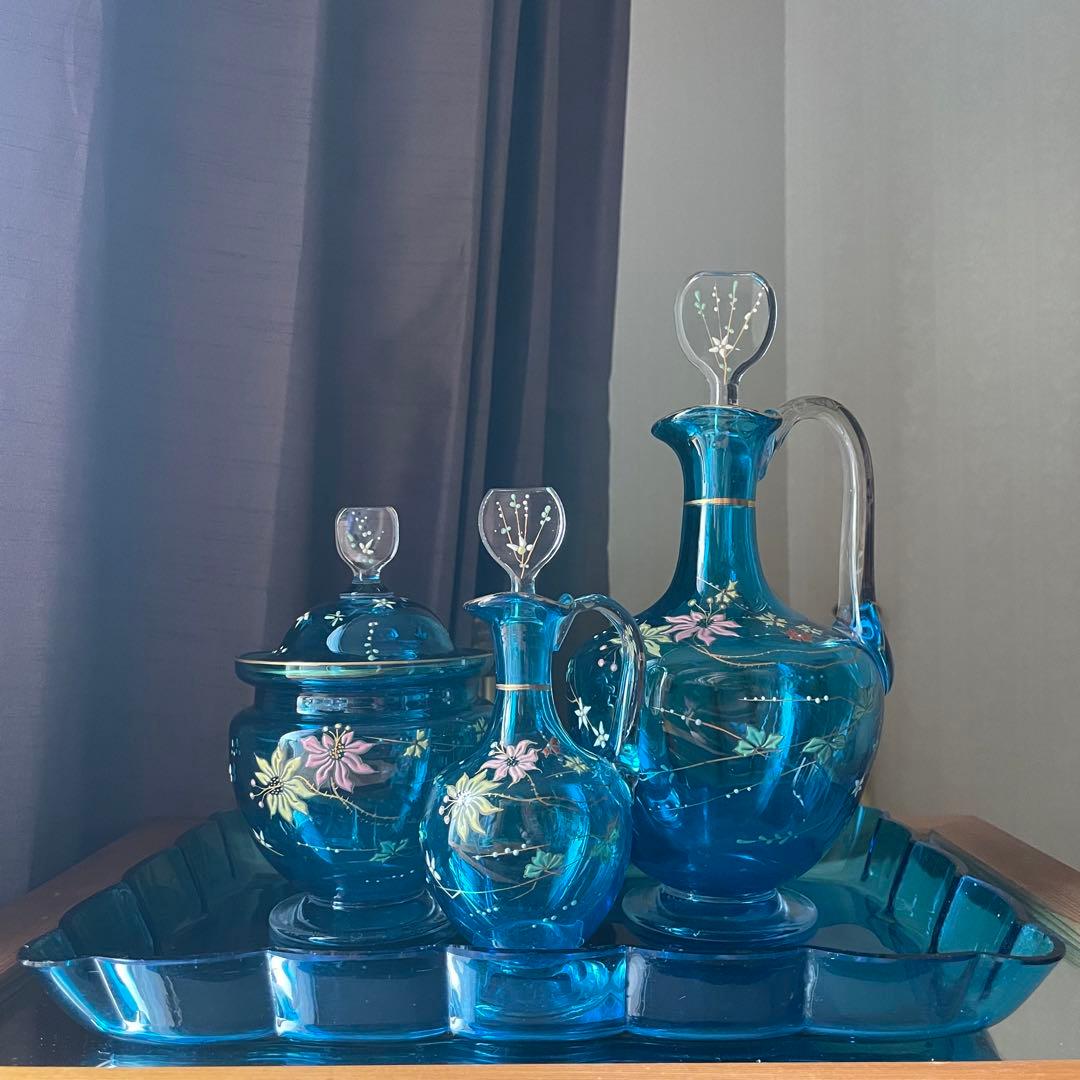 高級オーバーナイトサービスセット ポット＆デカンタ ルグラ legrasブルー
