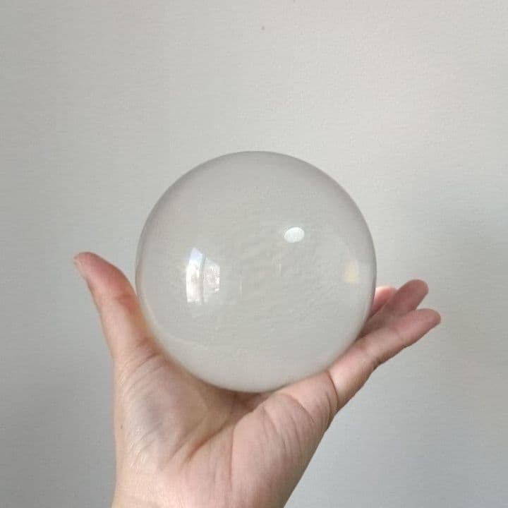 天然水晶 丸玉 約11cm／約1.9kg