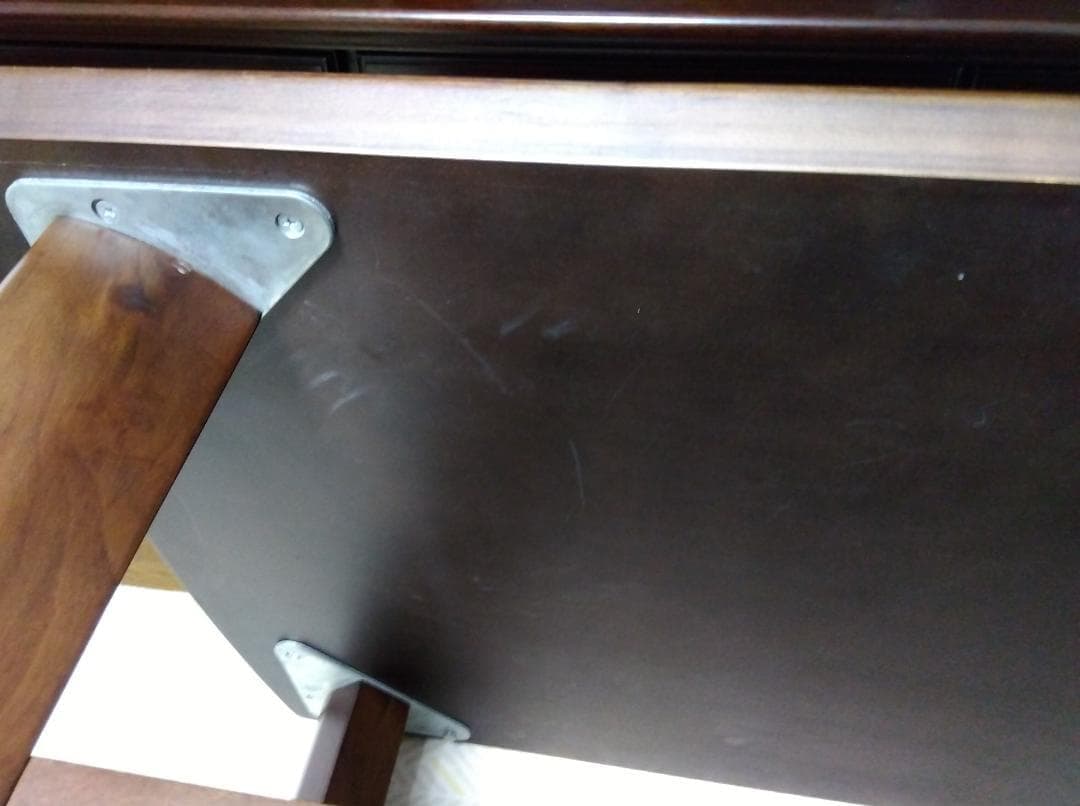 センターテーブル ドイツ ビーチ材 美品 ブラウン 横幅105cm 高さ41cm