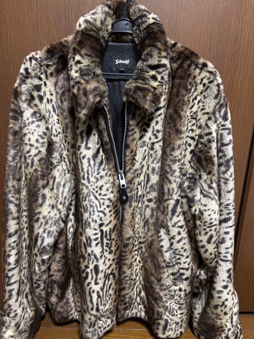 Schott フェイクファージャケット ブラウン系