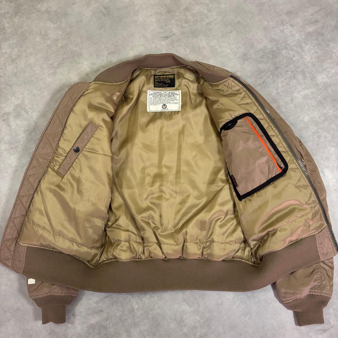 美品 AVIREX アヴィレックス MA-1 M.F.F. 希少カラー ベージュ