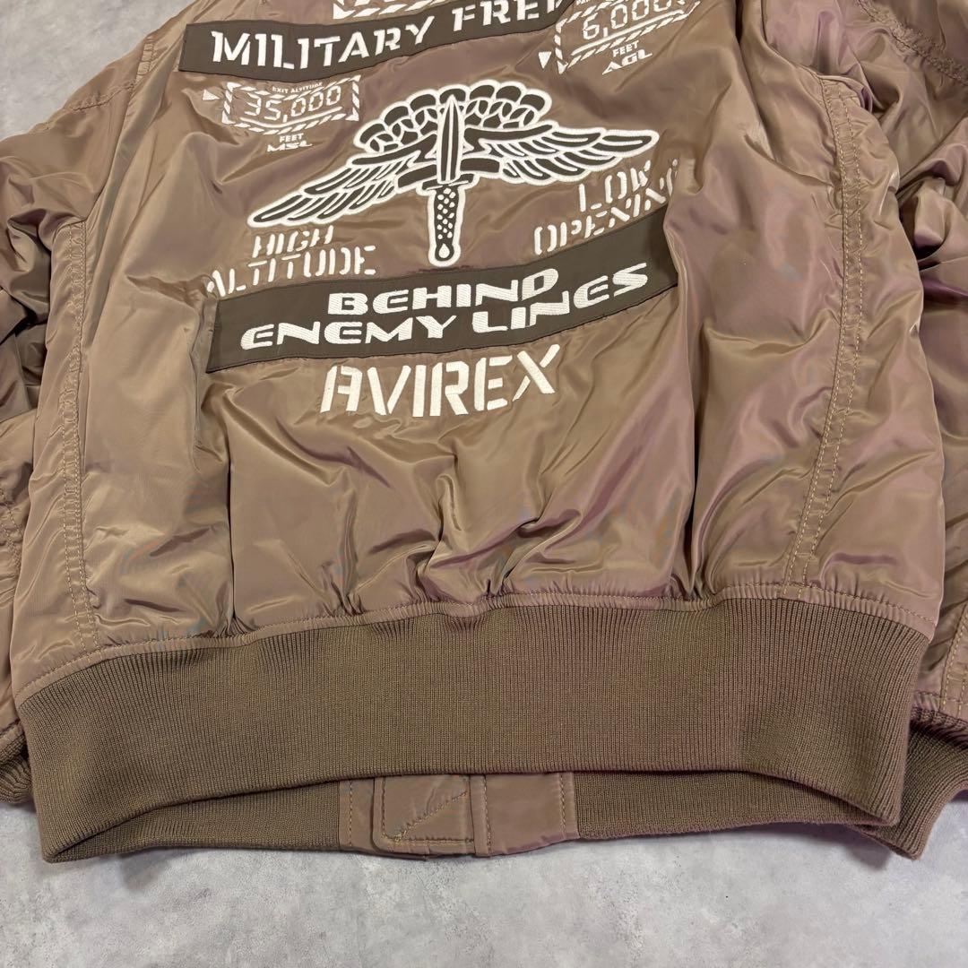 美品 AVIREX アヴィレックス MA-1 M.F.F. 希少カラー ベージュ