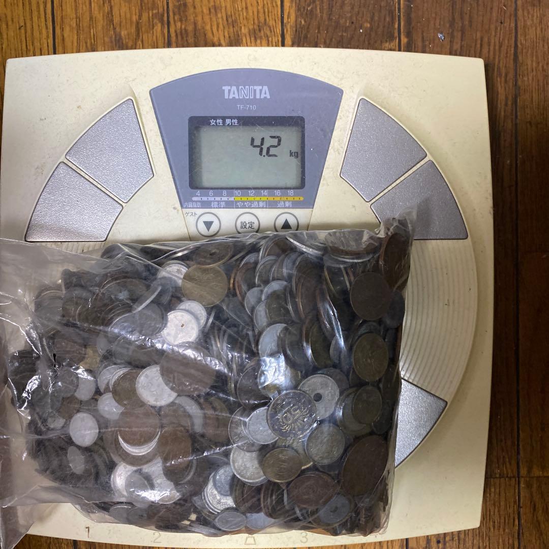 日本の古銭 明治 大正 昭和 レトロ まとめ売り 正味4.2kg NO.54