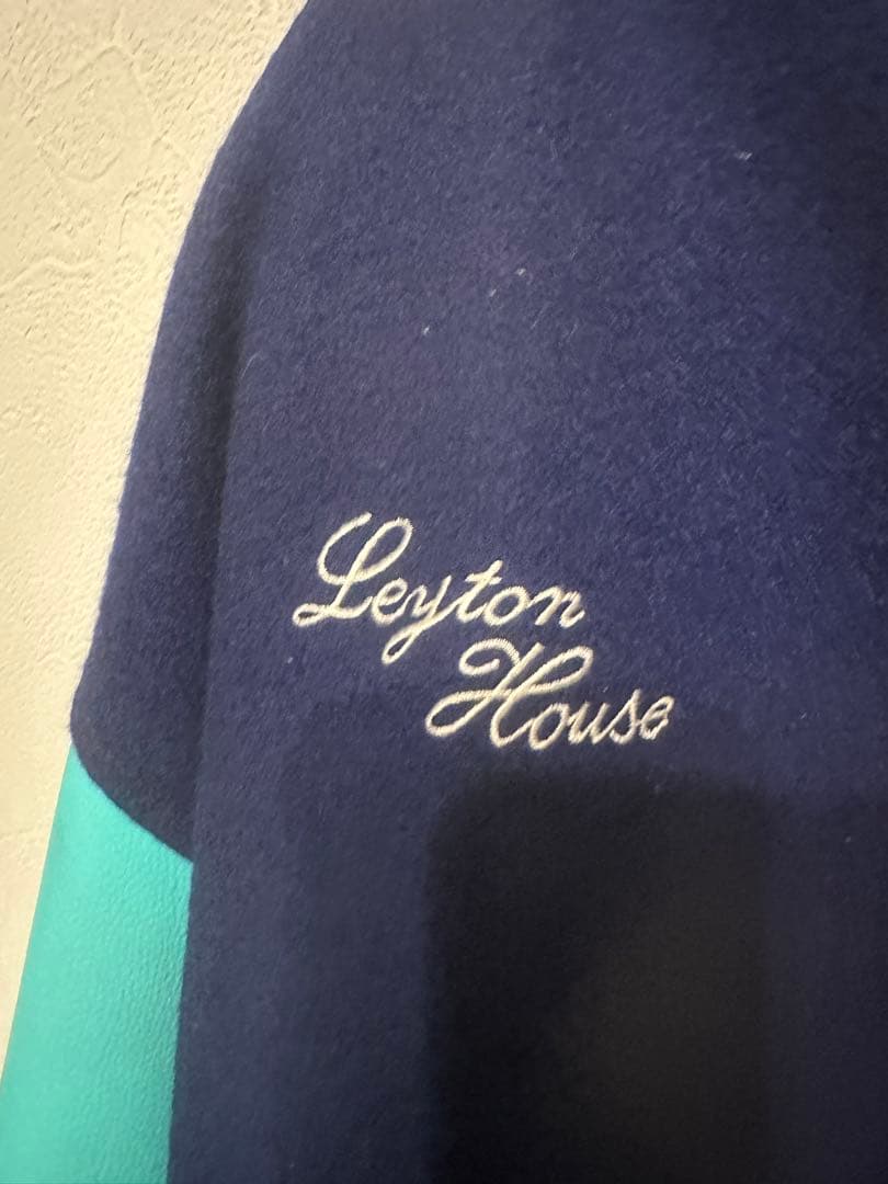 LEYTON HOUSE レイトンハウス スタジャン レザー袖 L 90s
