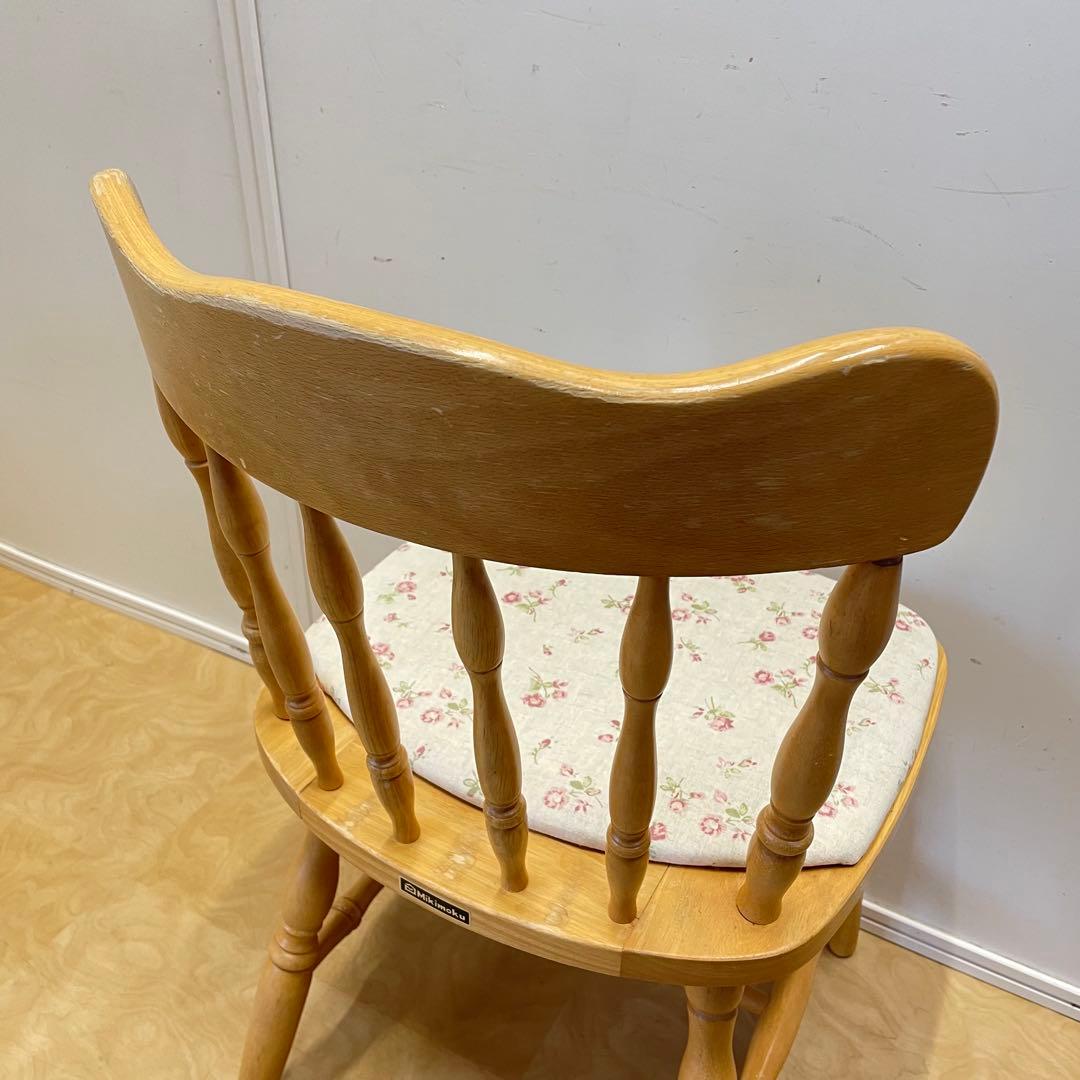 ミキモク ダイニングチェア① ウィンザーチェア 椅子 チェア 北欧スタイル 花柄