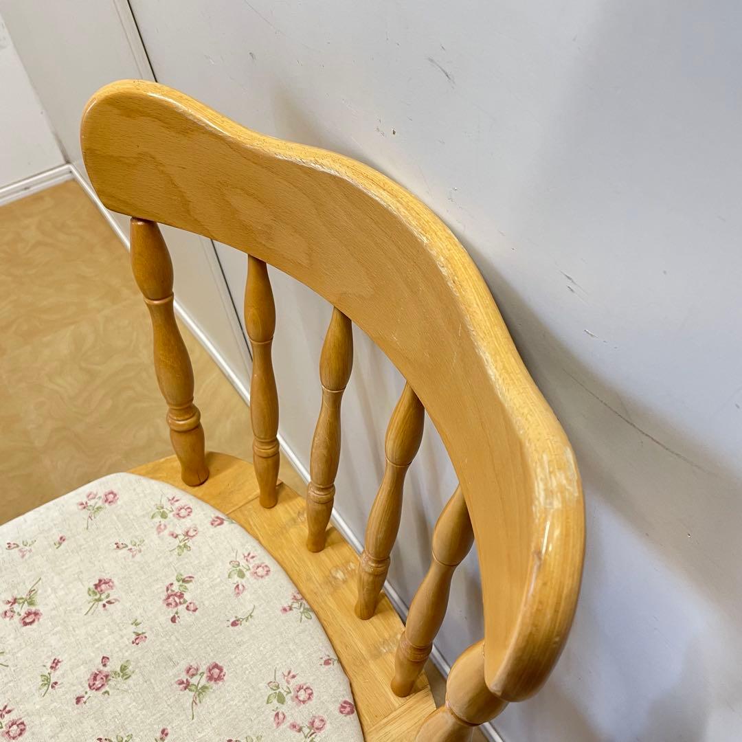 ミキモク ダイニングチェア① ウィンザーチェア 椅子 チェア 北欧スタイル 花柄