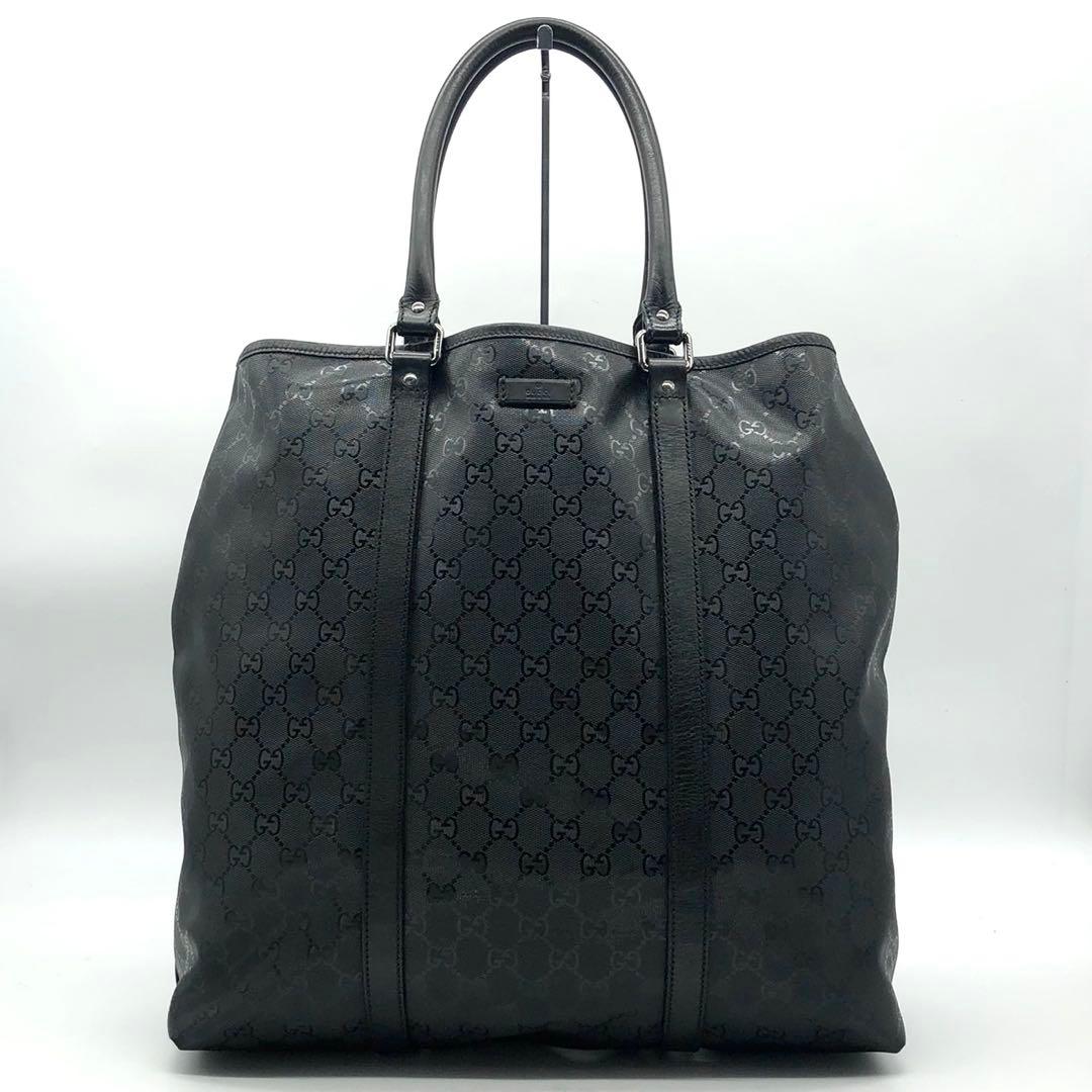 ✨美品✨グッチ トートバック インプリメ GG A4可能 PVC レザー 黒