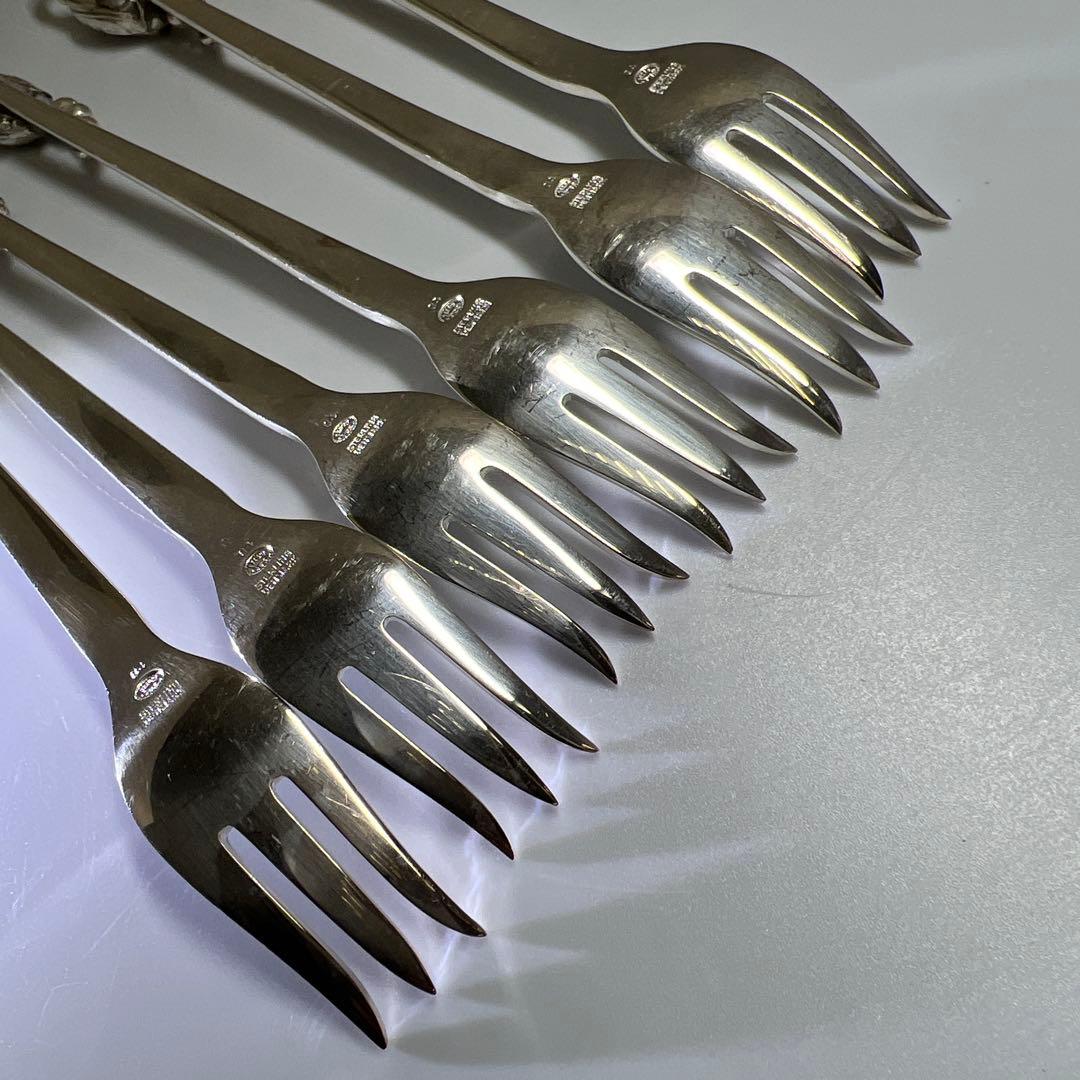 ジョージジェンセン　激レアブロッサムsterling925 デザートフォーク6本