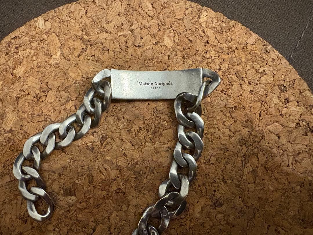 メゾンマルジェラ ブレスレット ID チェーン シルバー　りる