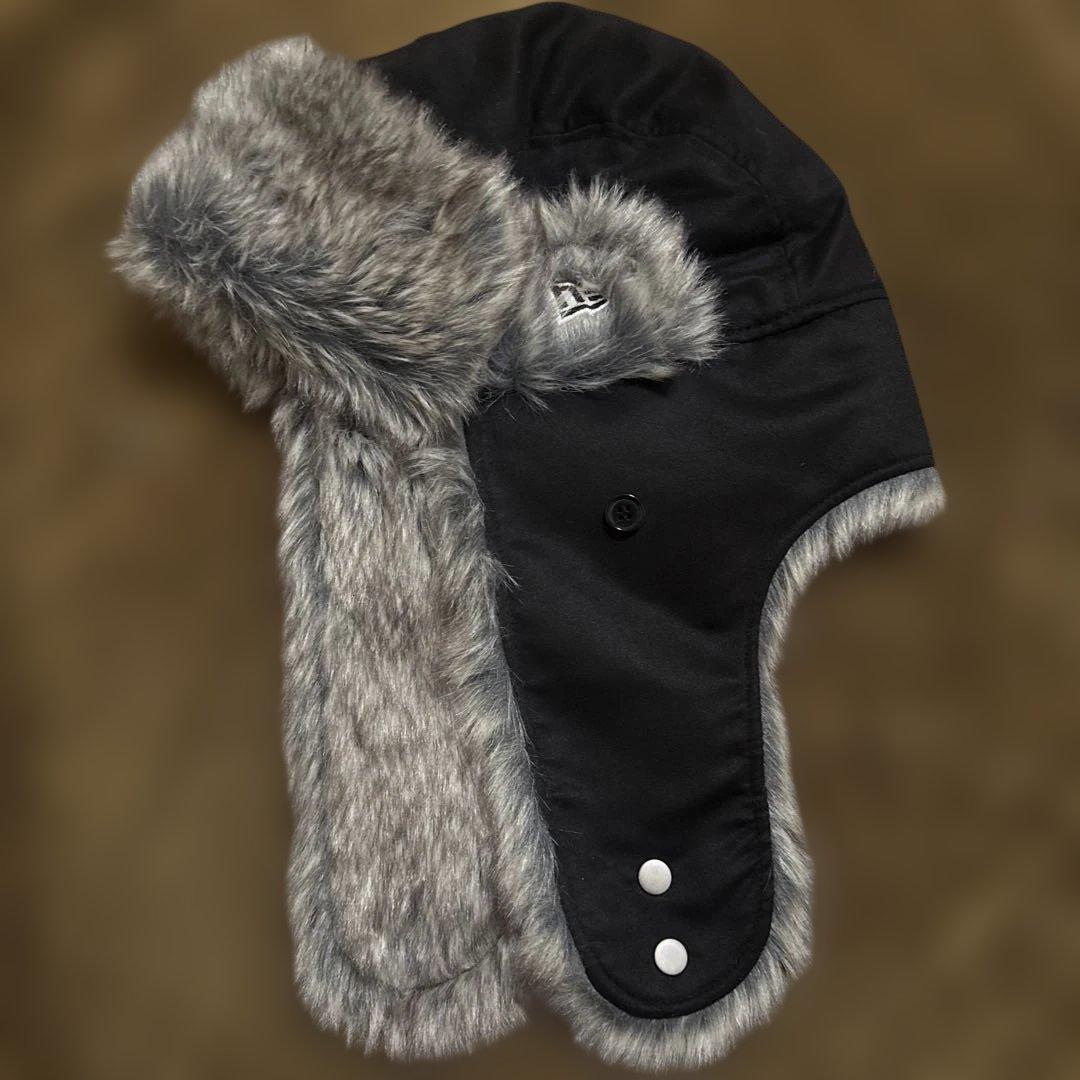 ニューエラ トラッパー コーデュロイ ブラック Mサイズ