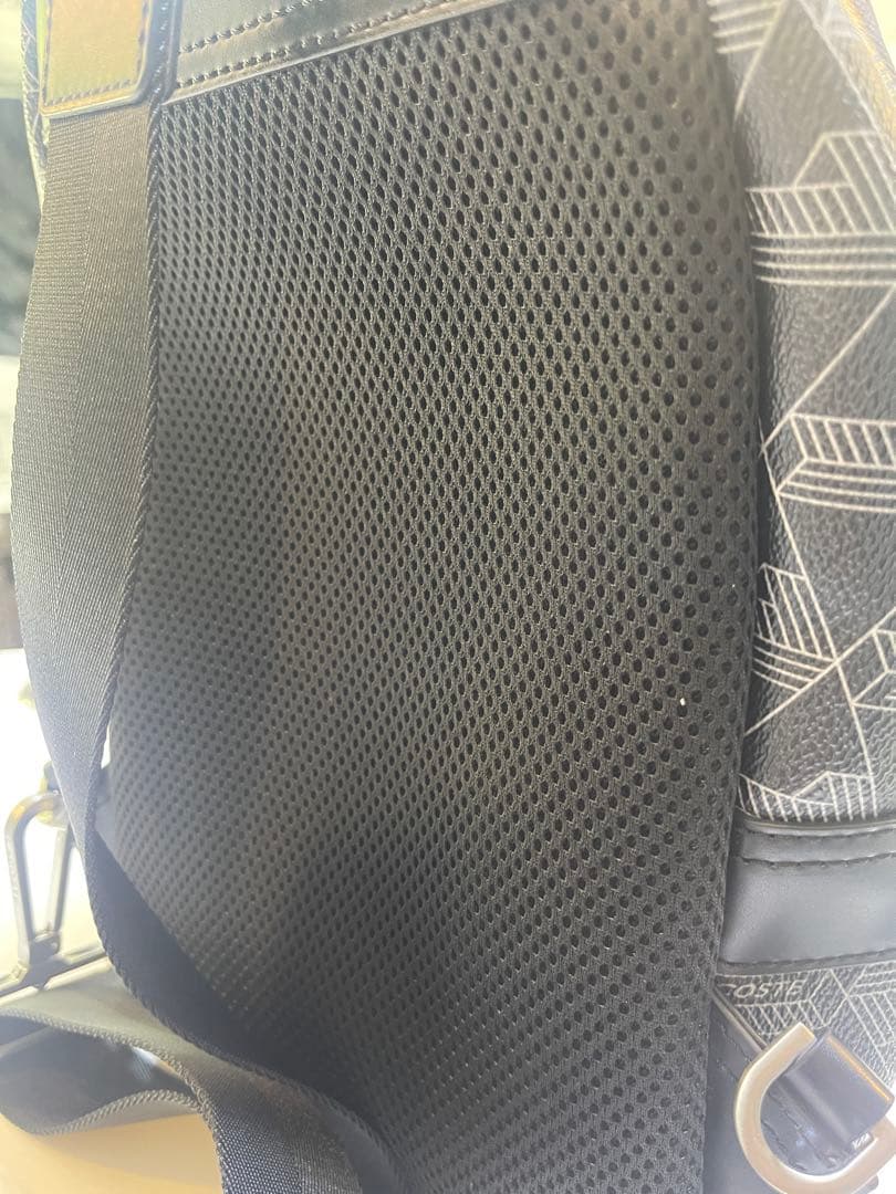 LACOSTE ラコステ メンズ ボディバッグ 黒 モノグラム 未使用　ブラック