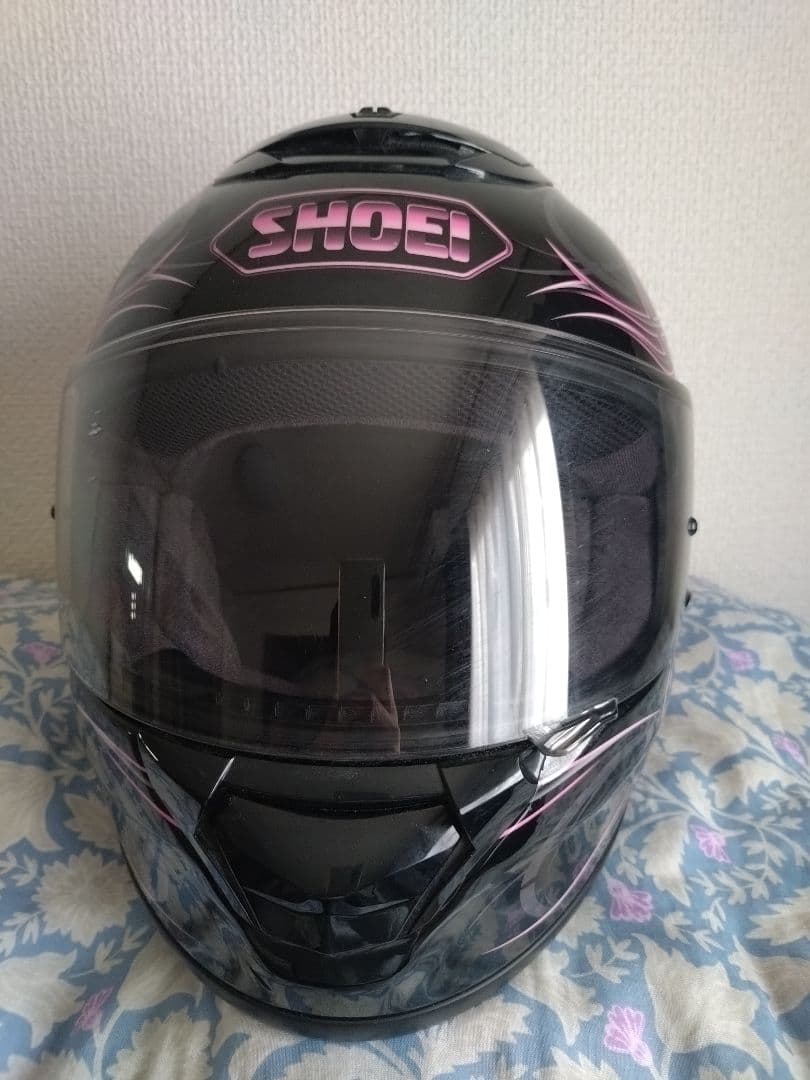 ショーエイSHOEIフルフェイスヘルメットピンクハイビスカスサイズL