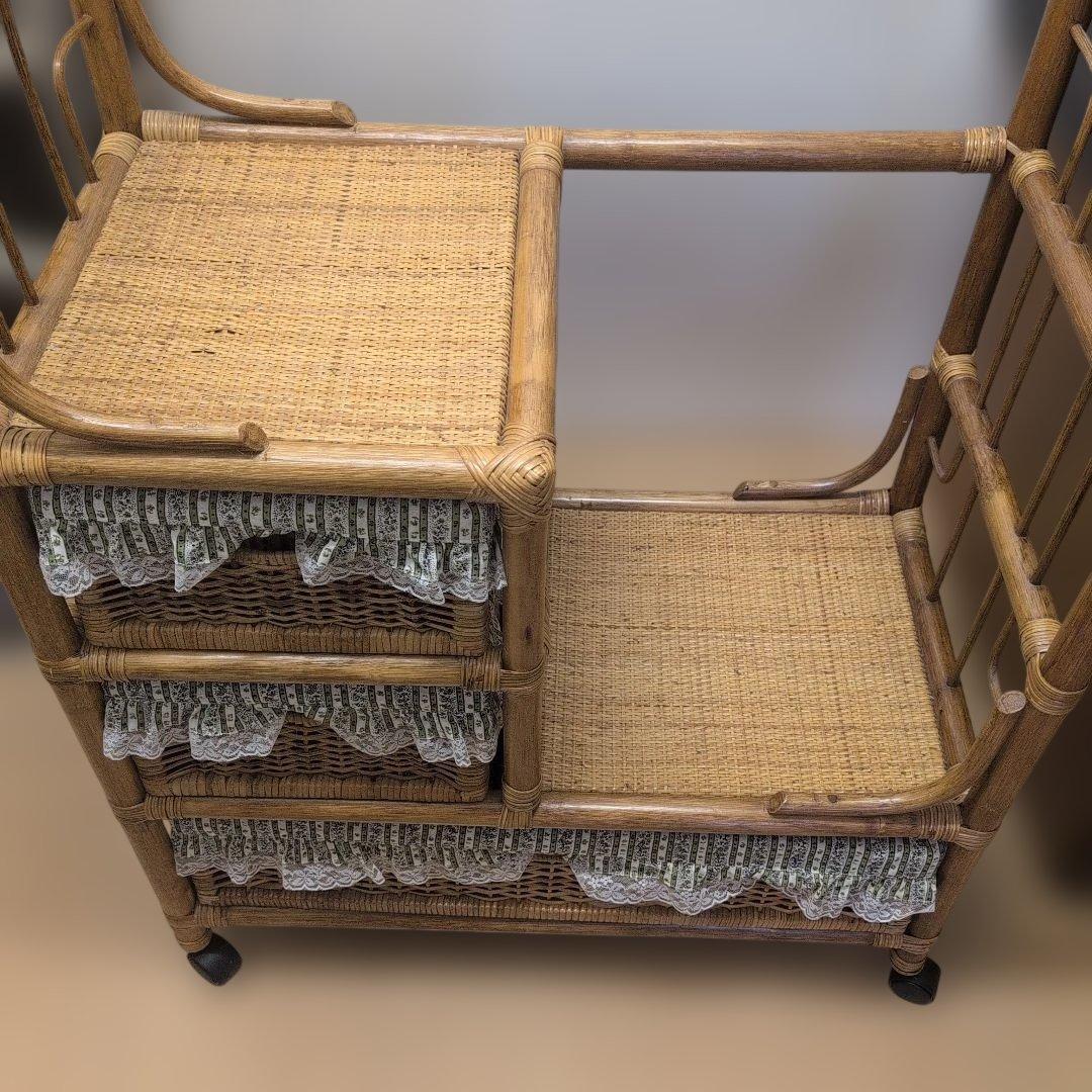 ラタン家具、ハンガーラック、籐家具ヴィンテージ