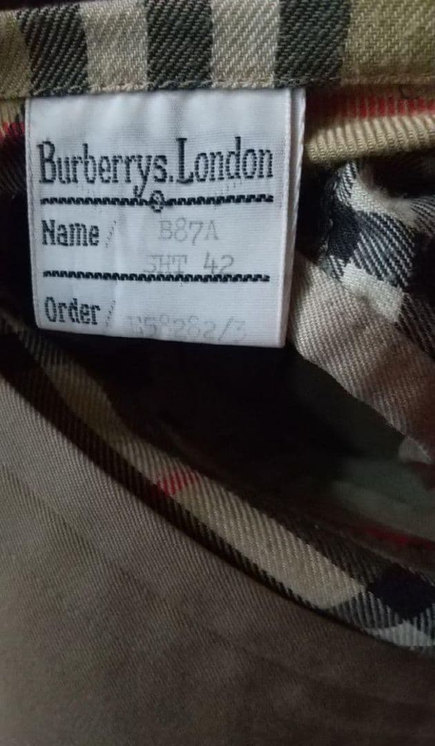 英国製 バーバリー ステンカラーコートライナー ノバチェック ベージュ