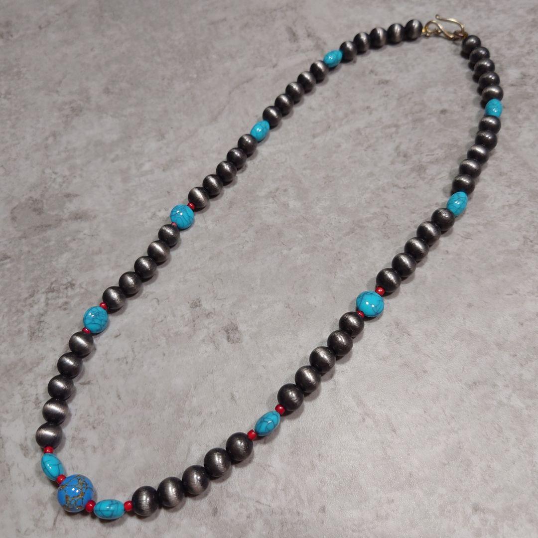 NAVAJO ナバホパールネックレス ターコイズ SILVER925