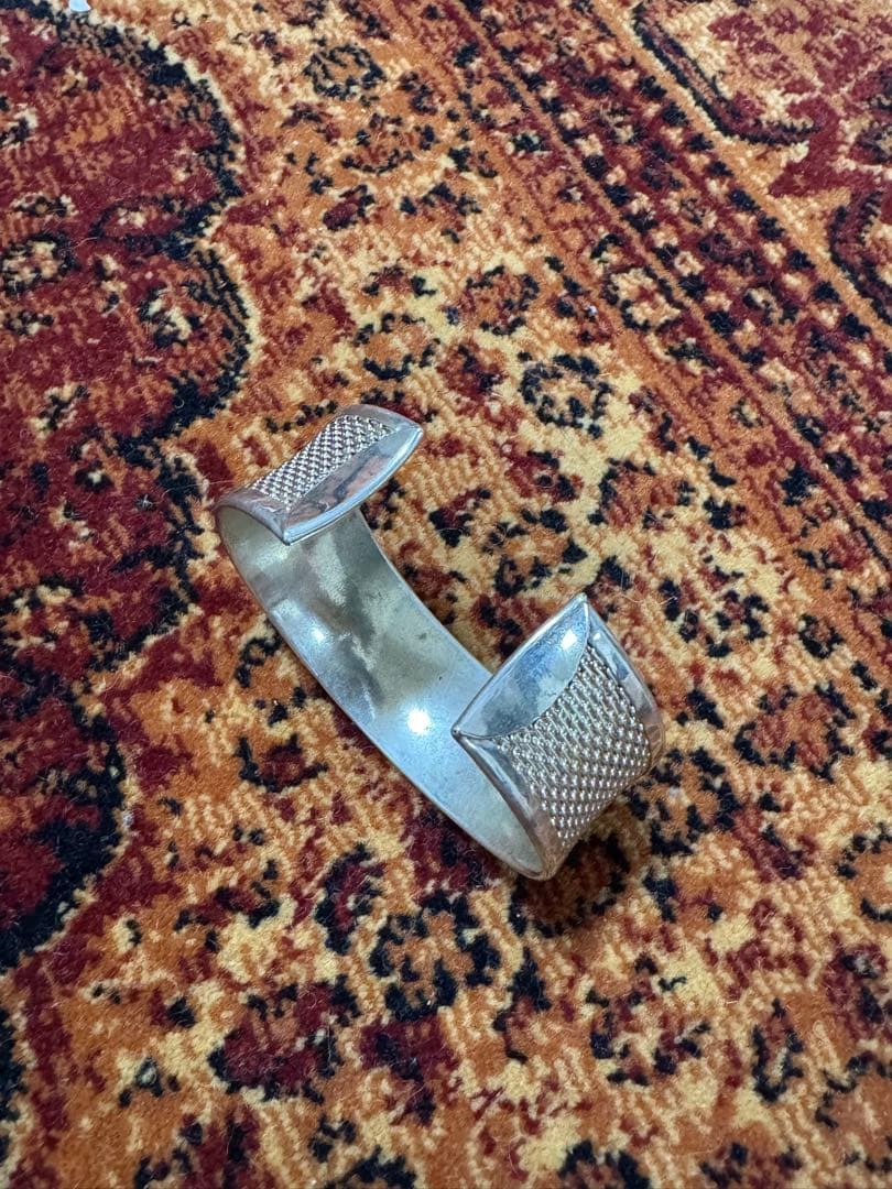 【高級】シルバー925 ビンテージ　バングル