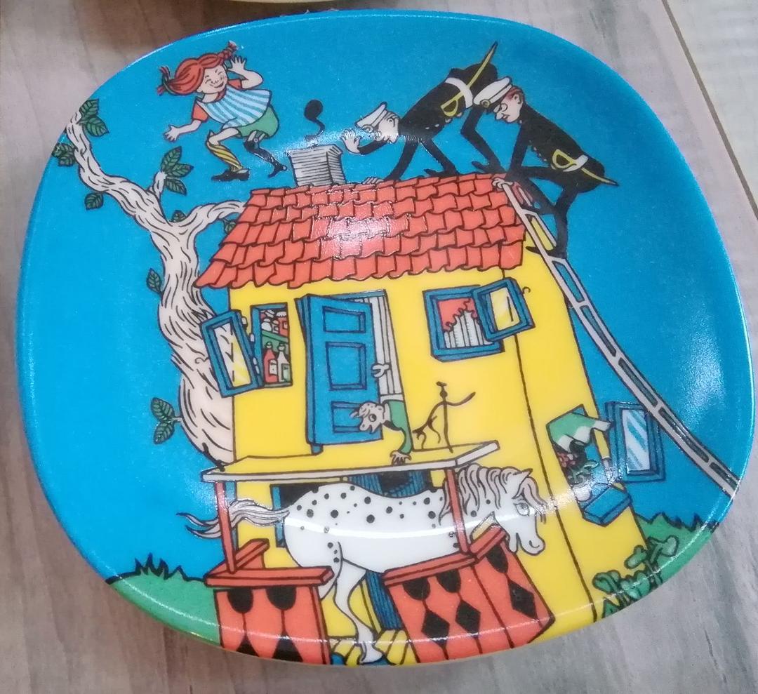 ビンテージ☆ロールストランド 長くつ下のピッピ プレートコレクション ２枚セット