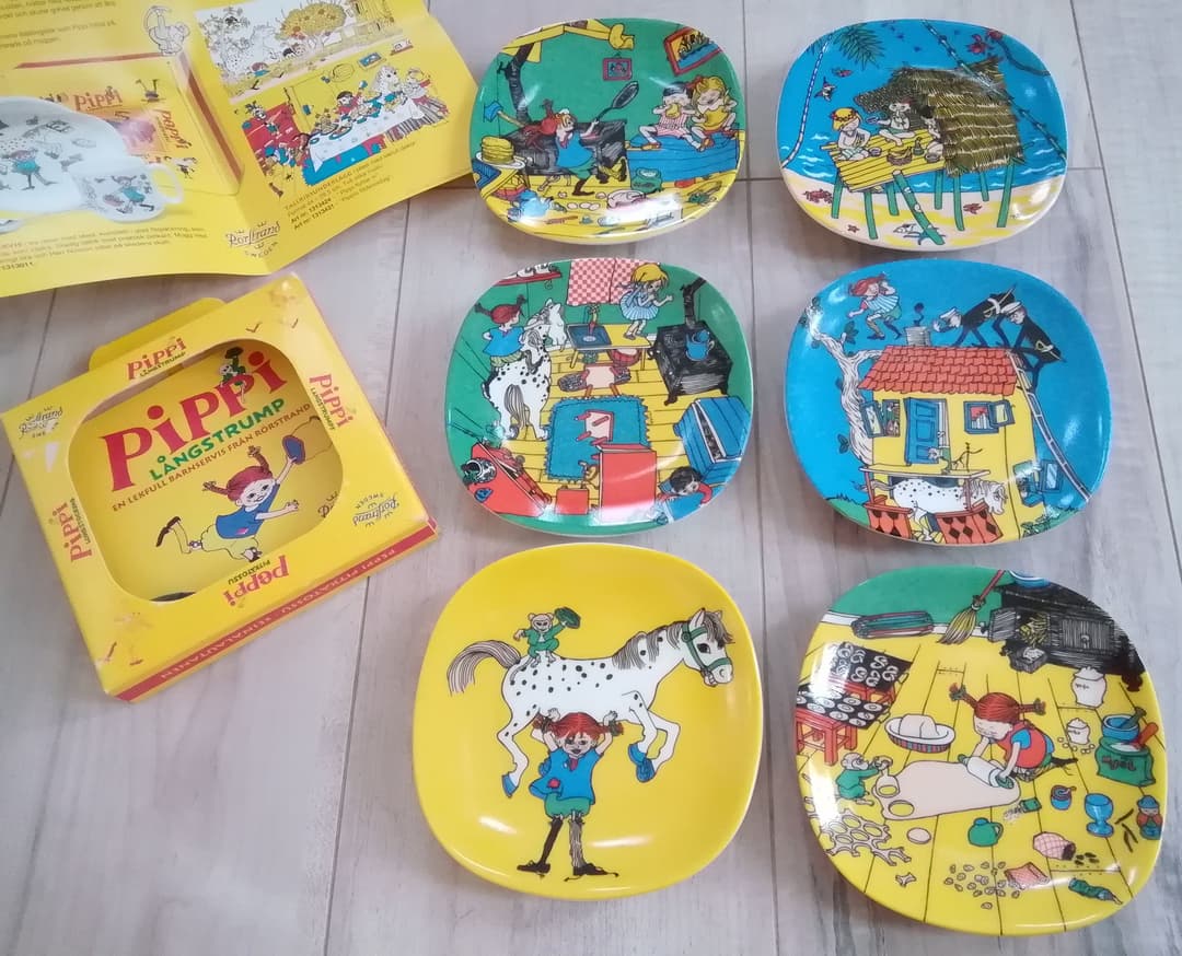 ビンテージ☆ロールストランド 長くつ下のピッピ プレートコレクション ２枚セット