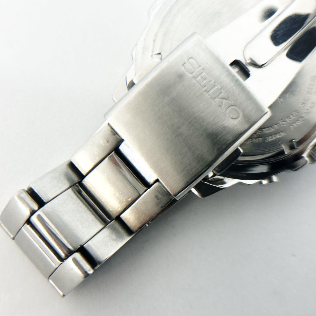 セイコー 腕時計 クロノグラフ シルバー 7T92-0CA0 美品 SEIKO