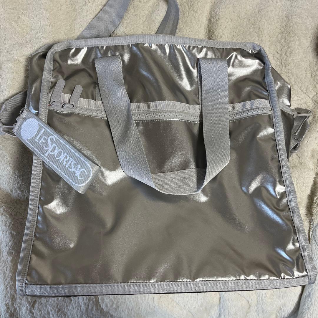 LESPORTSAC シルバー ボストンバッグ