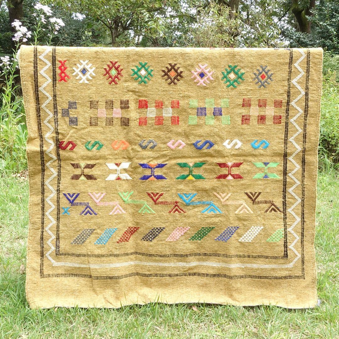 モロッコ直輸入 新品ハンベルラグ BOHOインテリア