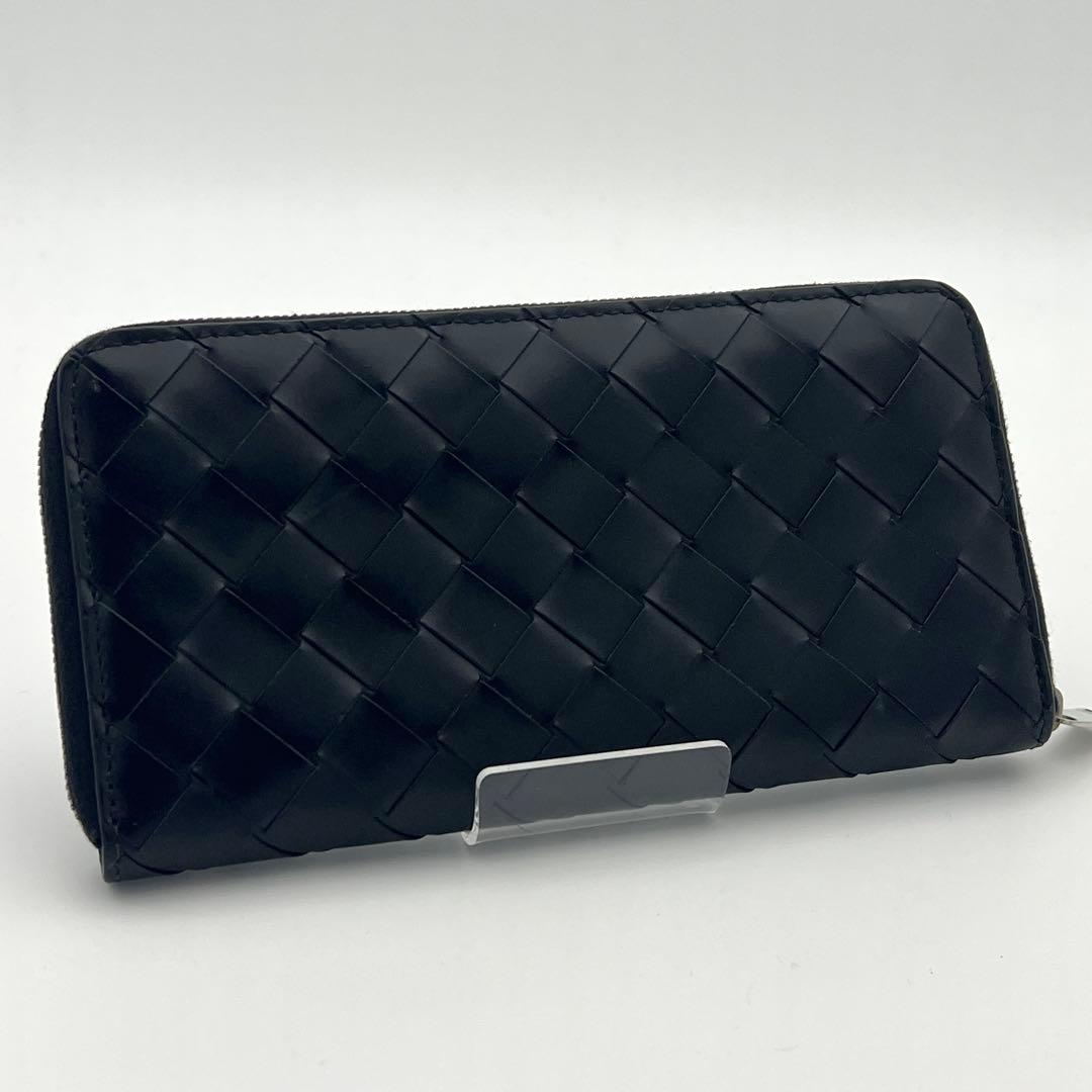 【極美品】ボッテガヴェネタ イントレチャート ジップアラウンド ウォレット