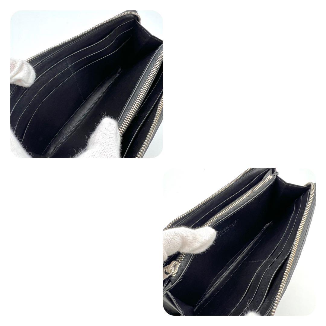 【極美品】ボッテガヴェネタ イントレチャート ジップアラウンド ウォレット