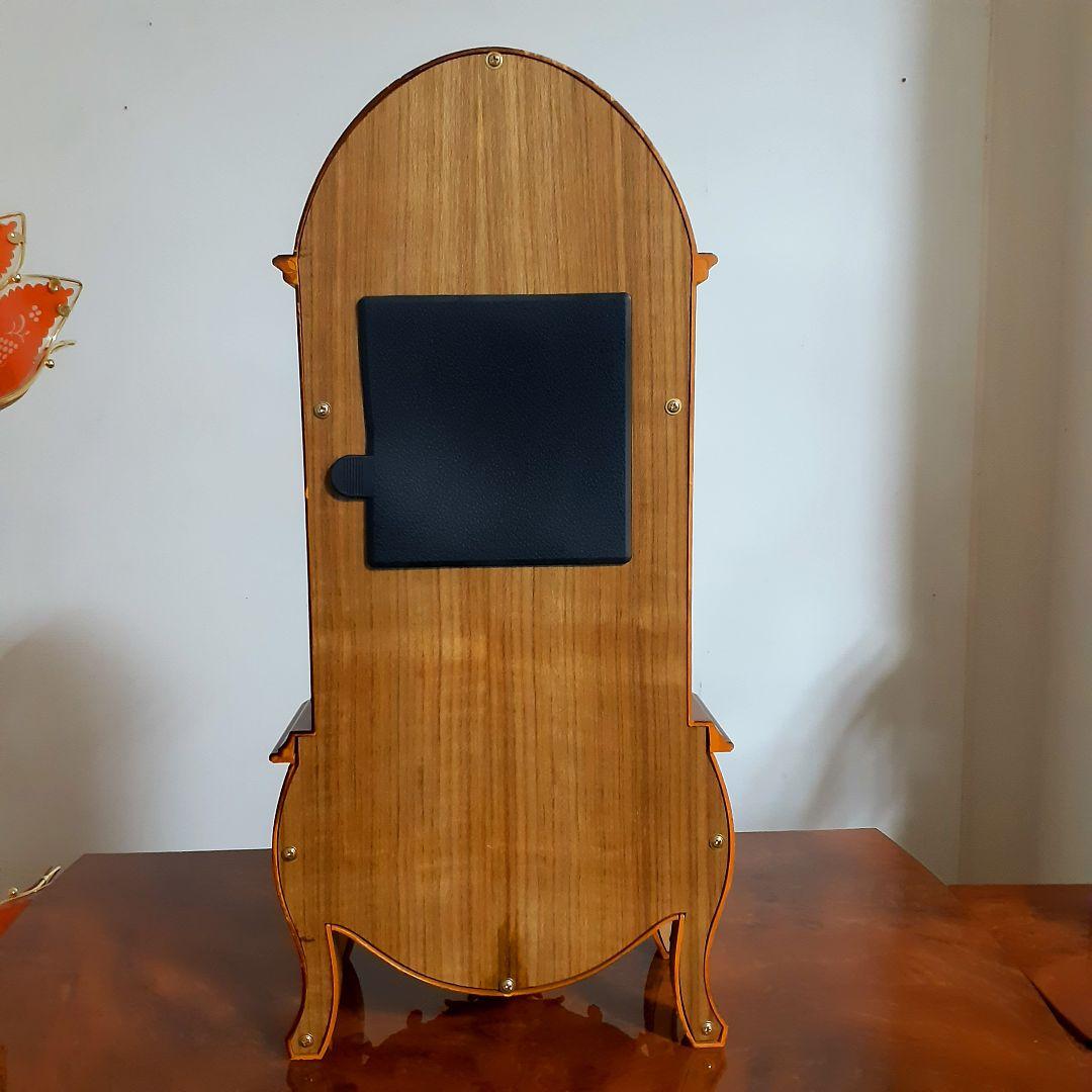 輸入雑貨　アンティーク　スタンディング　『木製振り子置時計』　レトロ