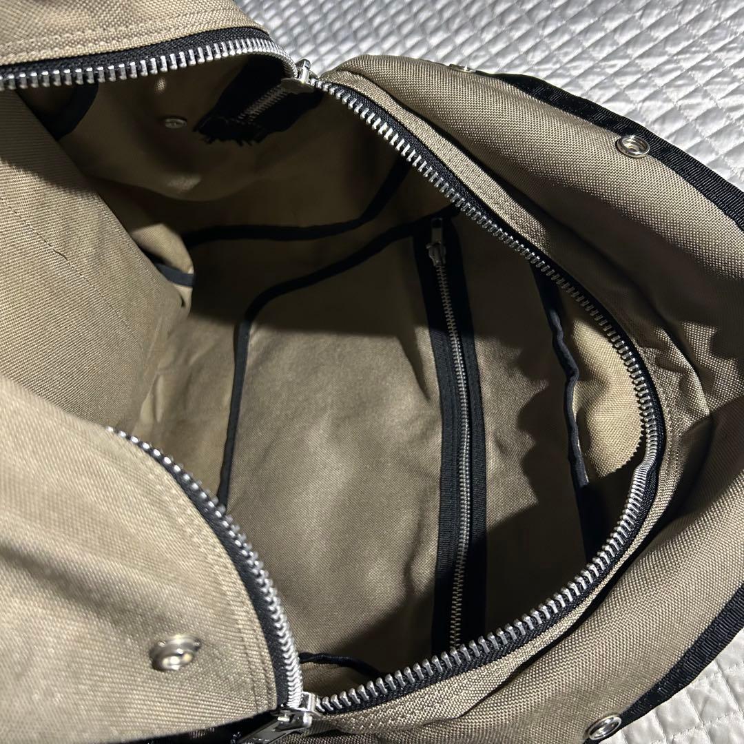 HOMME PLUS ダブルジップナイロンハンドバッグ ボストン