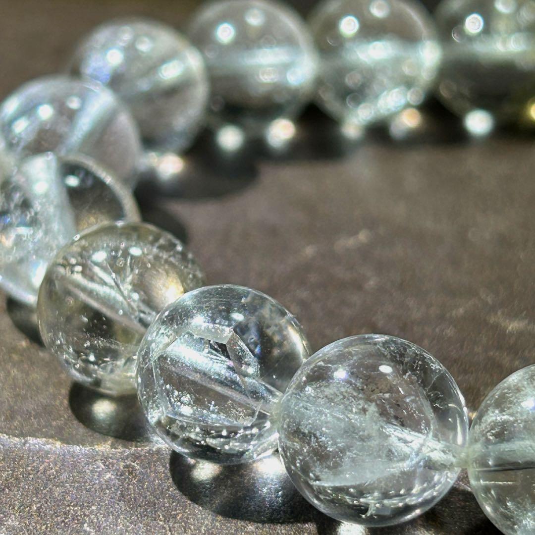 ☆ラピス様！福徳弁天秘宝⑩！貫入水晶！クォーツインクォーツ　水晶　ブレス