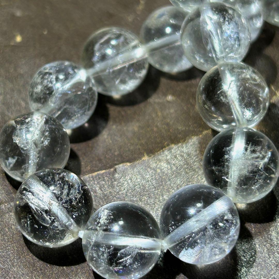 ☆ラピス様！福徳弁天秘宝⑩！貫入水晶！クォーツインクォーツ　水晶　ブレス