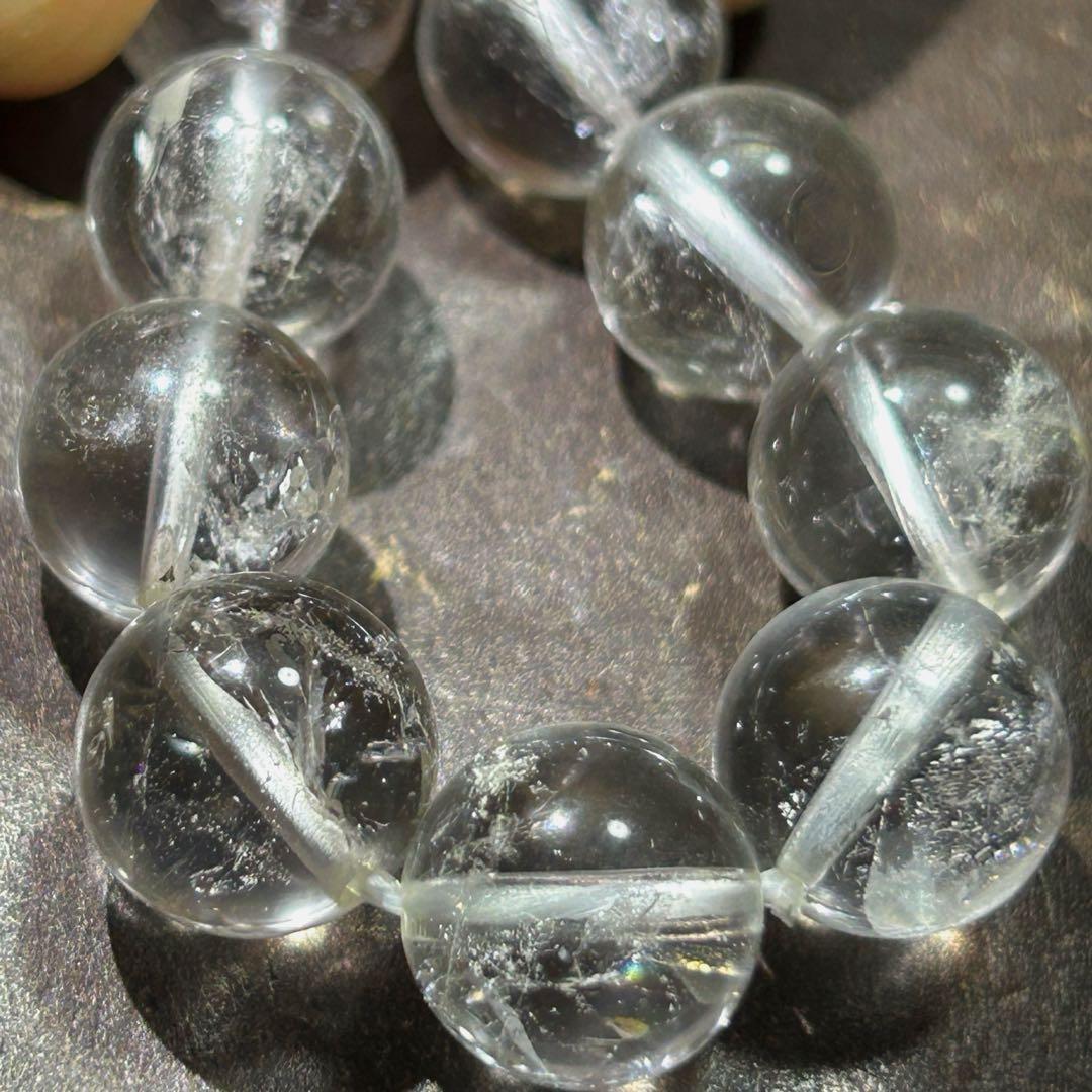 ☆ラピス様！福徳弁天秘宝⑩！貫入水晶！クォーツインクォーツ　水晶　ブレス