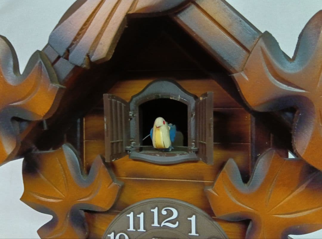 RHYTHMクォーツ　鳩時計　木製掛け時計　シチズン　レトロ　カッコー　動作品