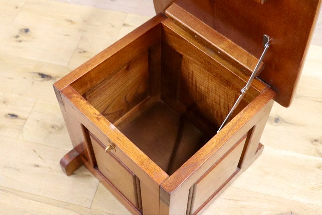 GMHS347B○石橋武士作 伝統木芸士 1人掛けベンチ ダイニングチェア 収