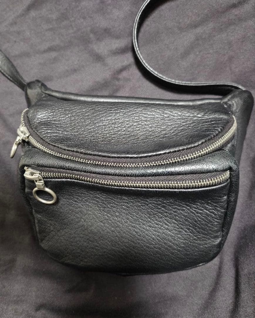 美品 アエタAeta ディアレザー ウエストポーチ ボディ バッグ Sサイズ