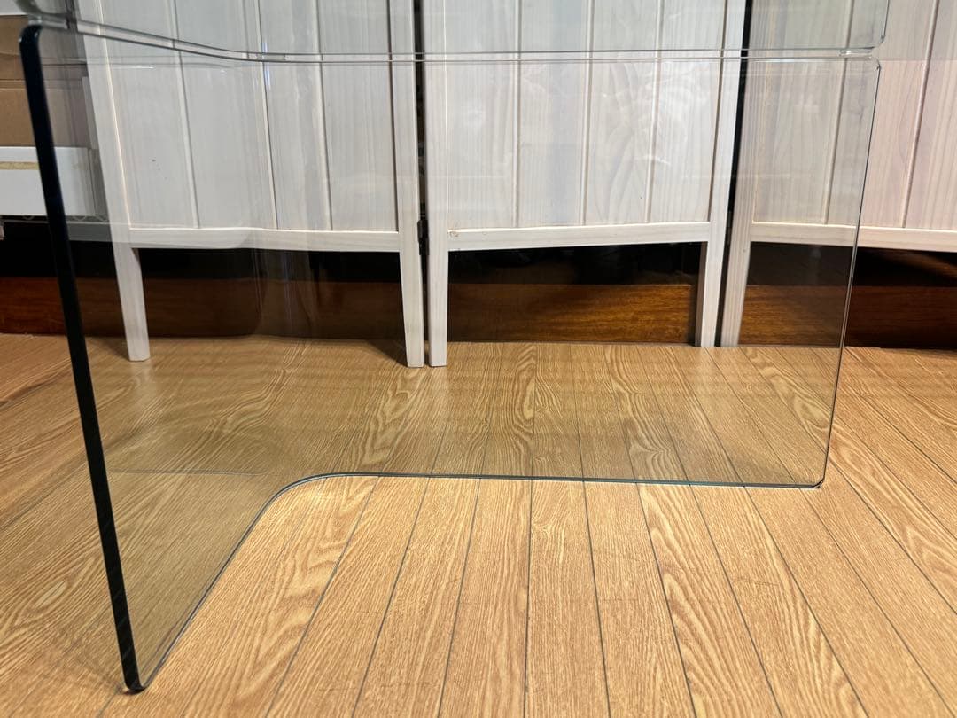【美品】※引き取り限定※ガラステーブル センターテーブル ローテーブル