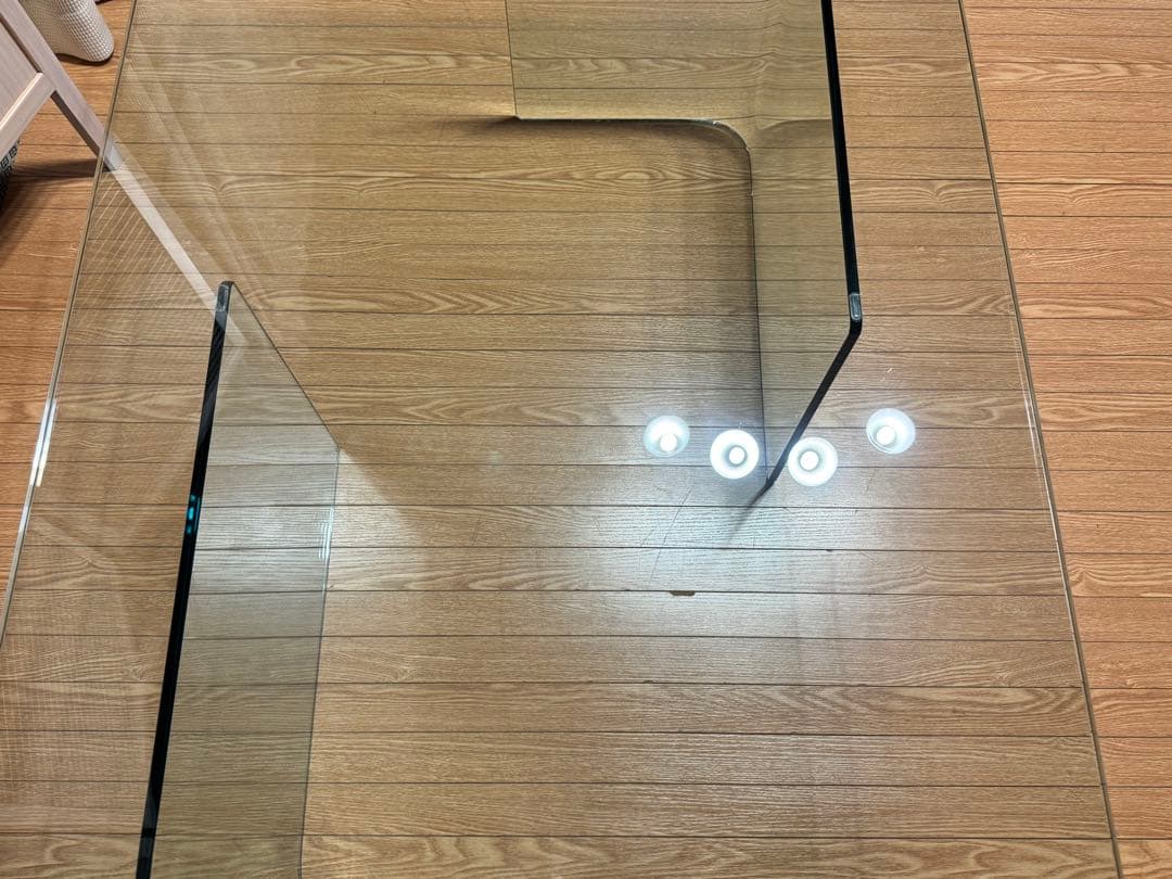 【美品】※引き取り限定※ガラステーブル センターテーブル ローテーブル