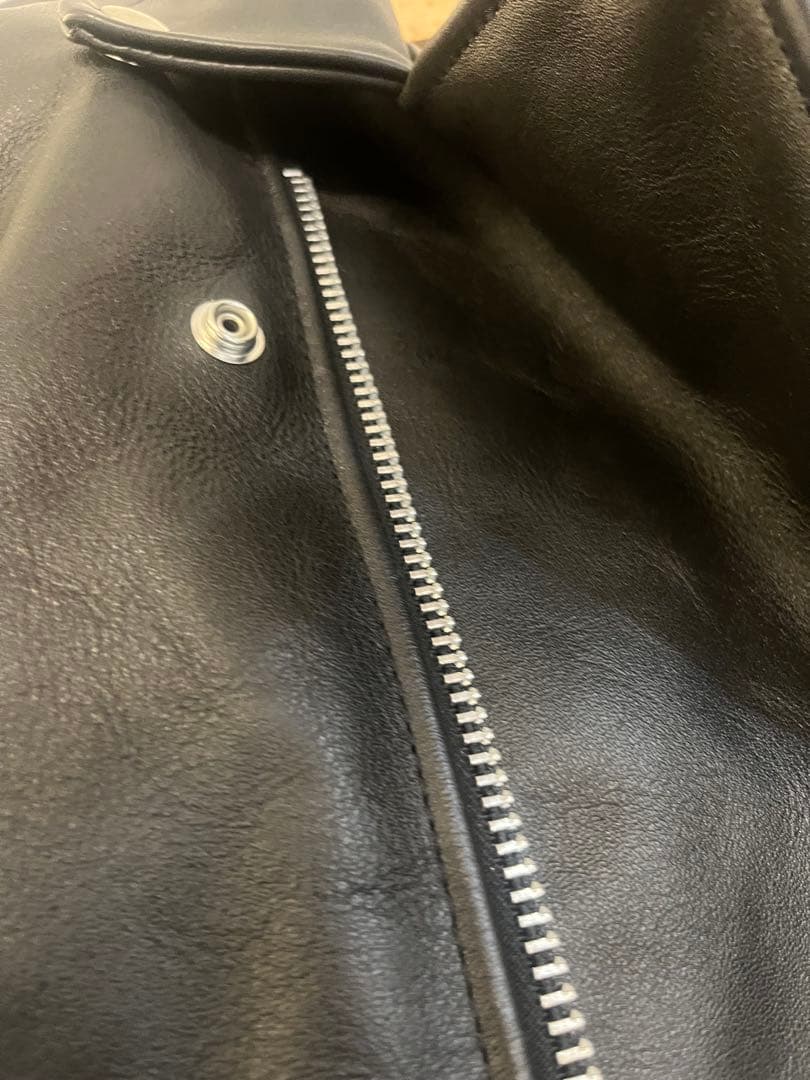 vanson ブラック ダブルライダースジャケット 36