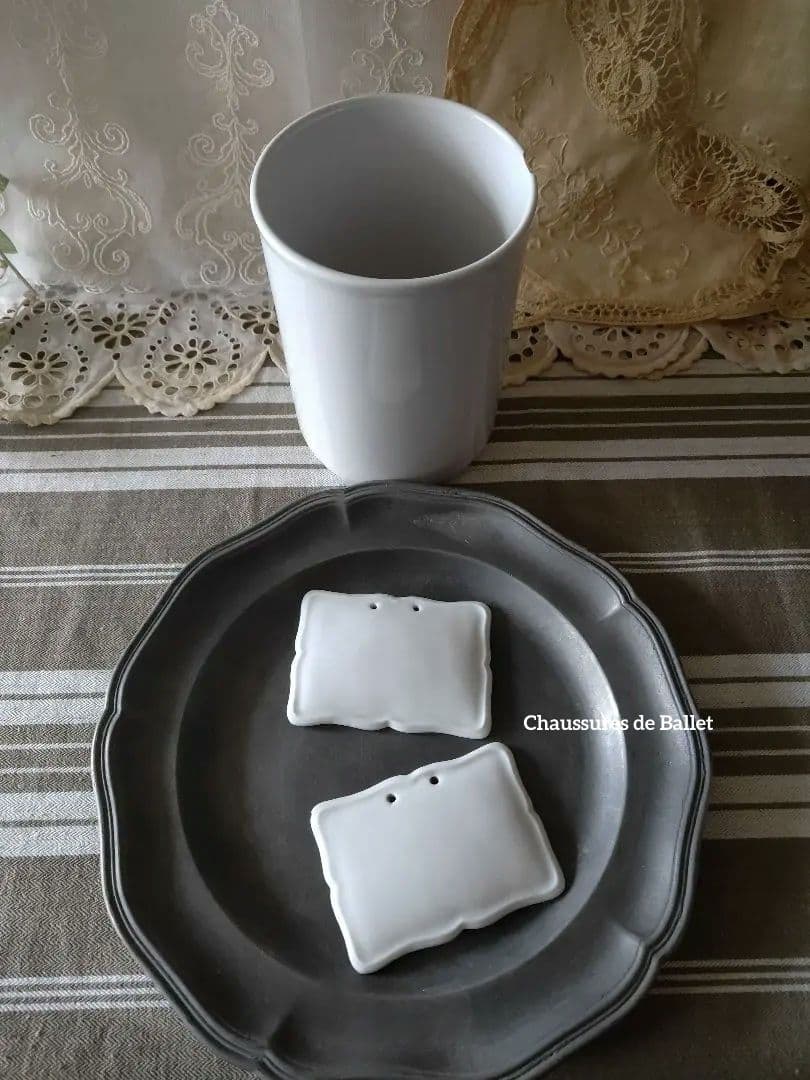 フランスアンティーク陶器プレート 陶器ポット フランスアンティーク shabby