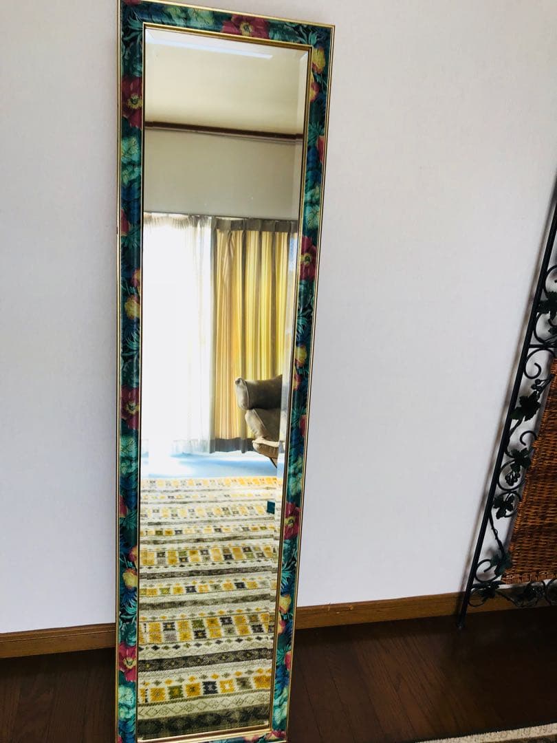 鏡 全身ミラー 家具 お洒落 アンティーク レア 美品