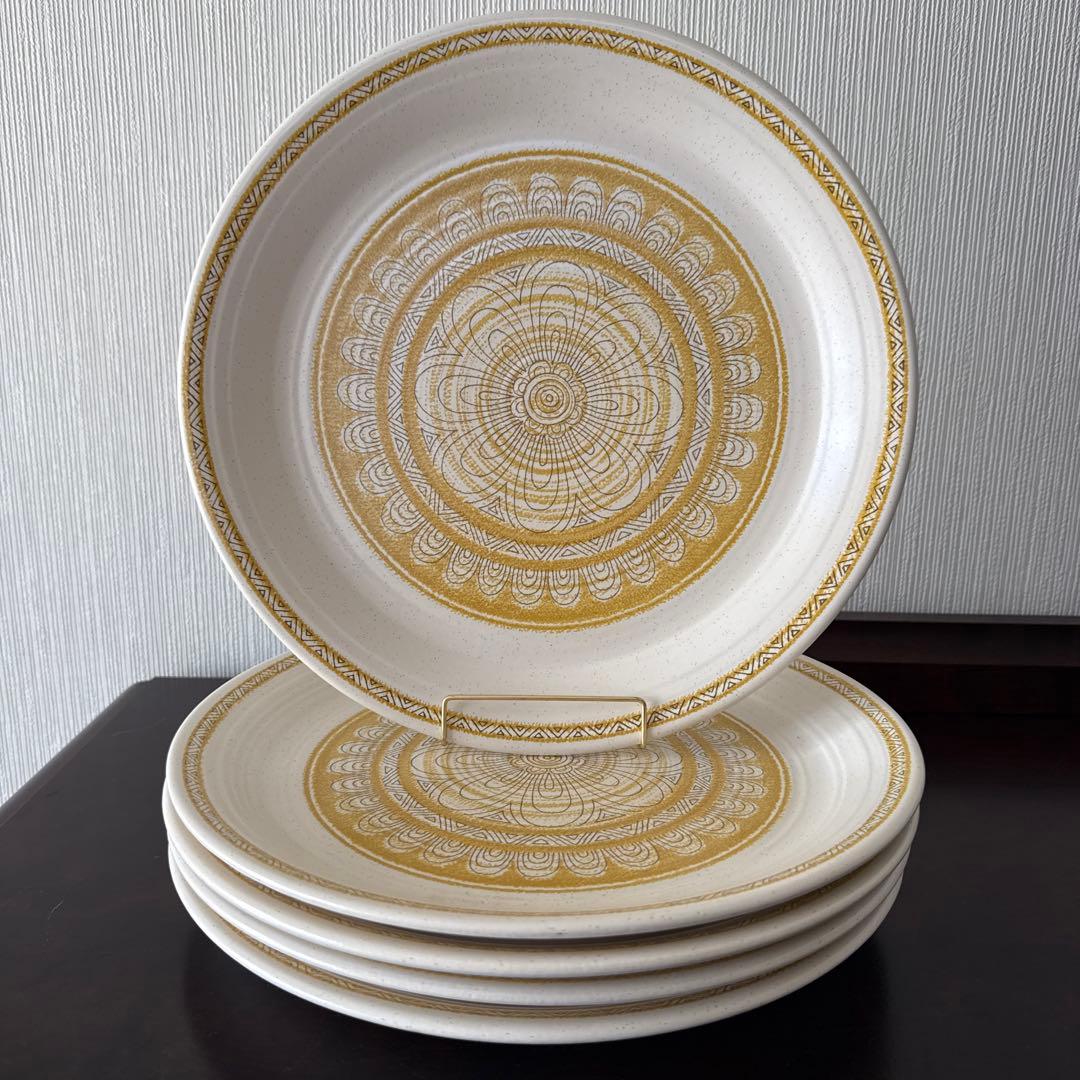 USA製フランシスカンのプレート5枚セット ミッドセンチュリー カリフォルニア